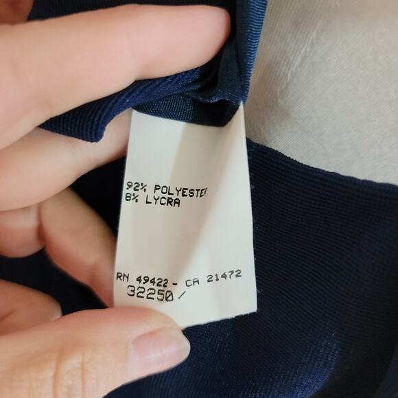 Jessica McClintock Gunne Sax Vtg Navy Mini Dress - Picture 8 of 8